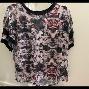 Floral sheer blouse